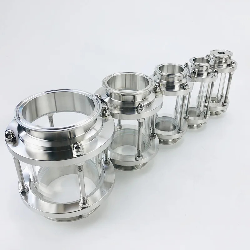 2"(51mm)OD64 High Quality Flow Sight Glass Diopter,Height 160mm, Sight Tower Sight Glass Stainless