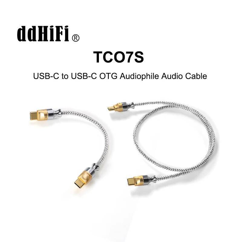 DD ddHiFi TC07S 10 ซม.50 ซม.Type-C ถึง Type-C สายสัญญาณเสียง Audiophile USB OTG Nyx Series เงินสําหร