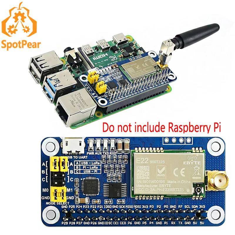 Raspberry Pi SX1262 868M LoRa HAT 868MHz วงความถี่