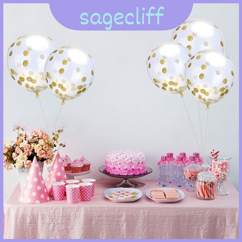 12 "Elegant Confetti Balloon Latex Helium เหมาะสําหรับตกแต่งวันเกิดและงานแต่งงานสถานที่