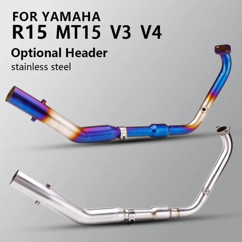 For YAMAHA MT15 R15 XSR155 V3 V4 Motorcycle Exhaust System Modified Stainless Front Pipe 51MM Inter