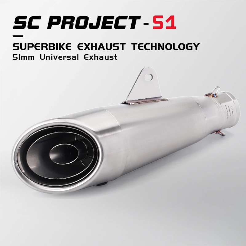 Universal 51mm Motorcycle Muffler SC89 Exhaust Pipe Project For R1 R3 CBR600RR R6 Ninja 400 Z800 Z9