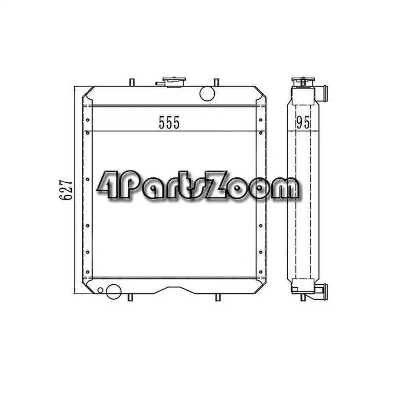 PC56 PC56-7 Radiator For Komatsu Excavator