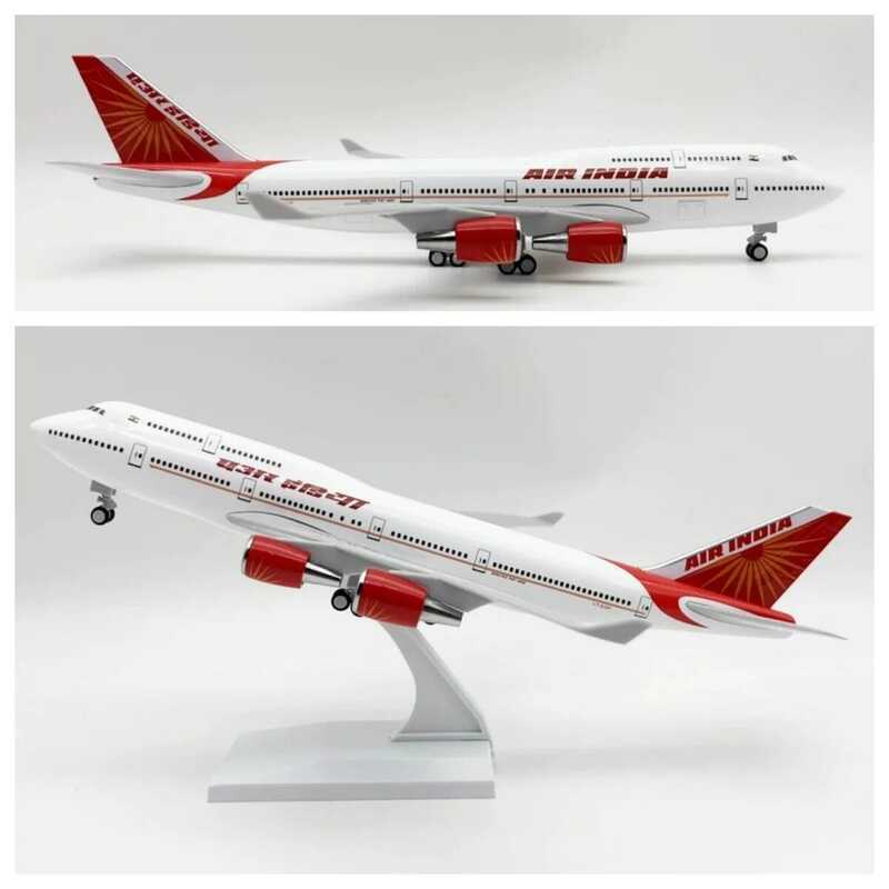 C Miniature Plane Kid Toy 1/250 Scale Air India Aircraft 30Cm 747 B747 Airplane Model Plane Replica