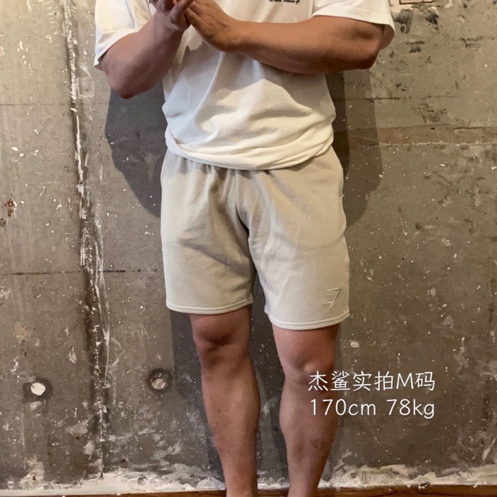 GYMSHARK CREST กางเกงขาสั้นห้าจุดสำหรับผู้ชาย