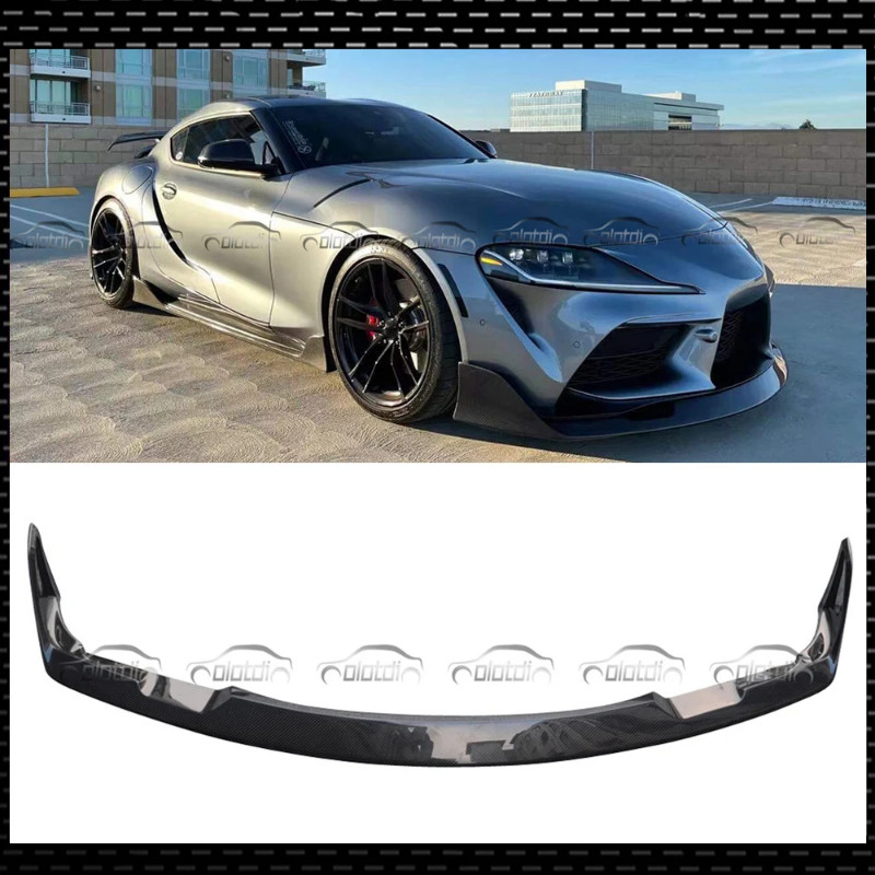 A90 A91 MK5 Front Lip Real Carbon Fiber Front Bumper Lip Spoiler For Toyota Supra A90 A91 MK5 2019U
