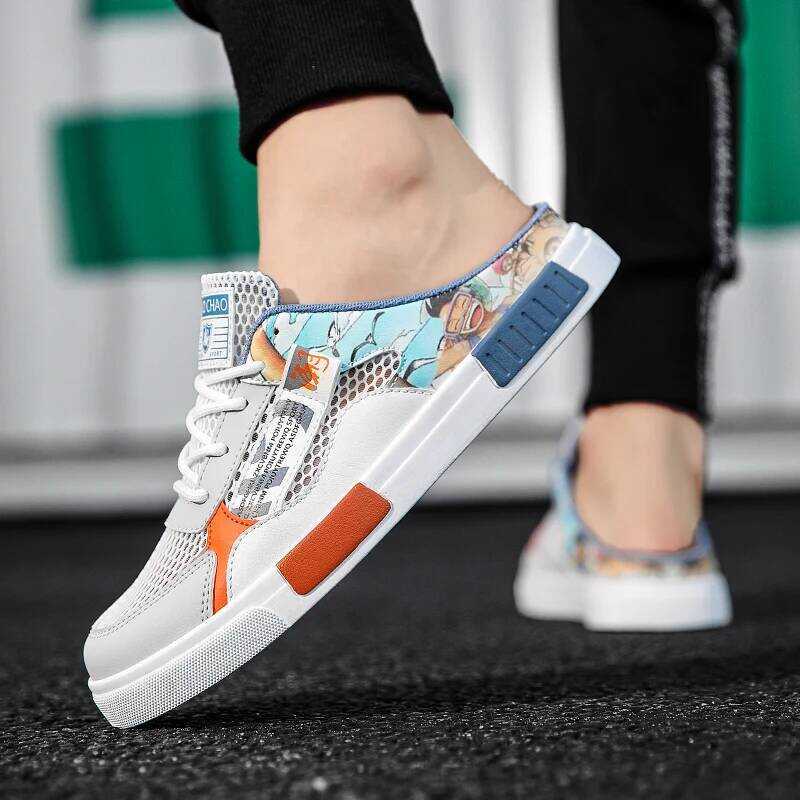 C Men Half Slippers Sandals Comfortable Casual Shoes Men Fashion Sneakers Anime Men Slippers Slides
