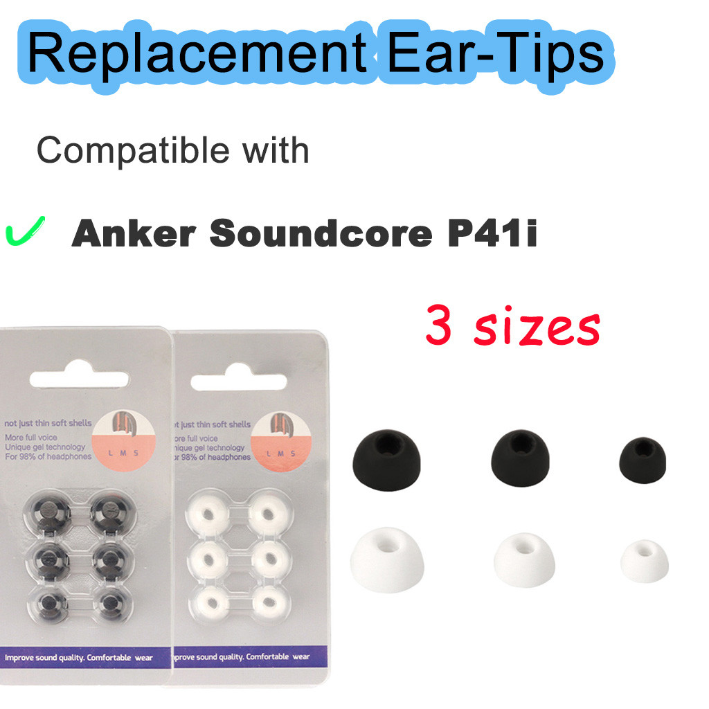 สําหรับ Anker Soundcore P41i จุกหูฟังซิลิโคนอ่อนนุ่ม S/M/L