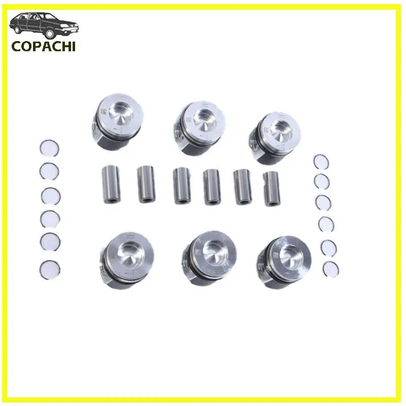 6pcs Piston&Rings Set +0.5mm N57D30 For BMW X3 X4 X5 X6 N57D30 Engine Car Accessories Part Replacem