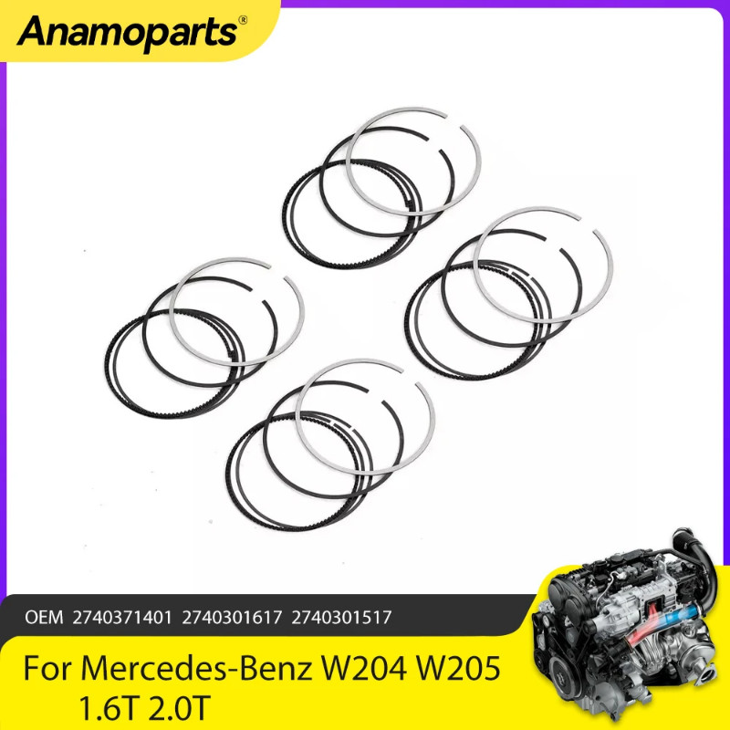 Engine Parts Piston Rings Set STD Fit 1.6 2.0 T Gas For Mercedes-Benz W204 W205 W212 X204 X253 C200