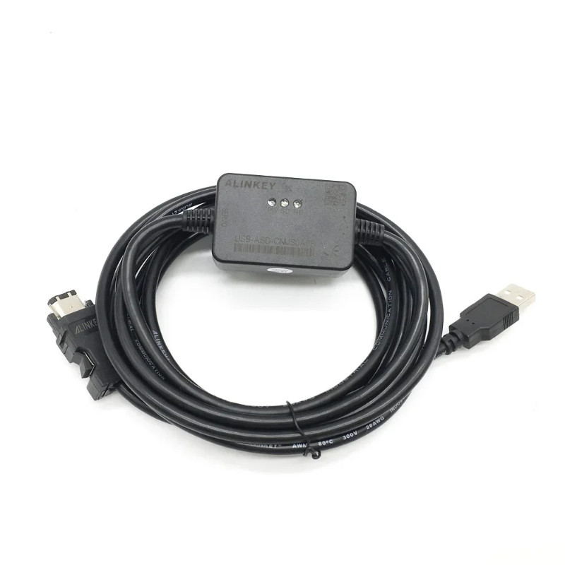 ASD-CNUS0A08 USB / 9 Pin I /O SM-6P CN3 Programming Debugging Cable  For Delta B2 AB E3 Series  Ser