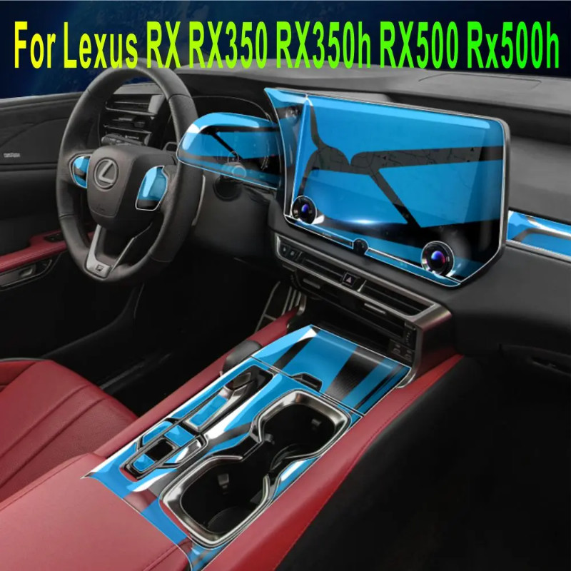 For Lexus RX RX350 RX350h RX500 RX500h Accessories Car interior film transparent TPU Gear Panel Cen