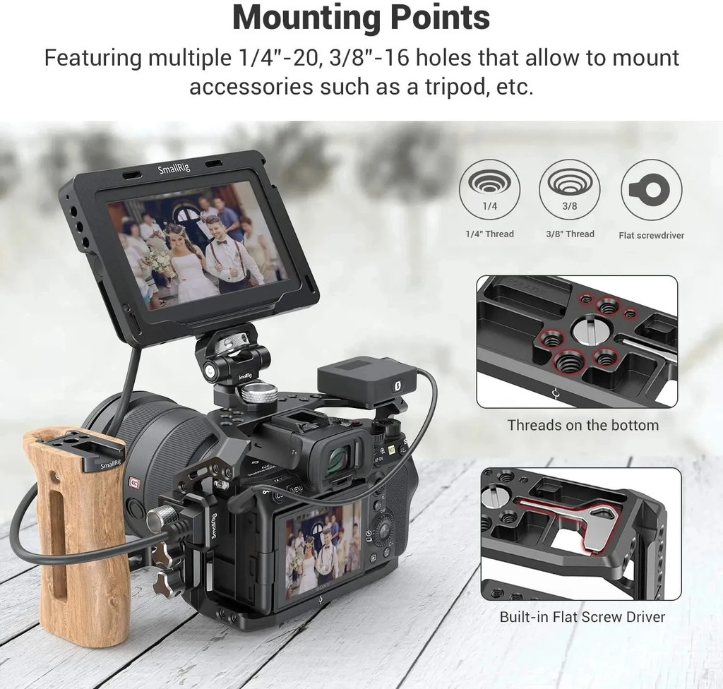 SmallRig A7S3 กล้อง DSLR ชุดกรงสําหรับ Sony Alpha A1/ A7S III กล้องกรง A7siii 7S III กรง Rig ชุด