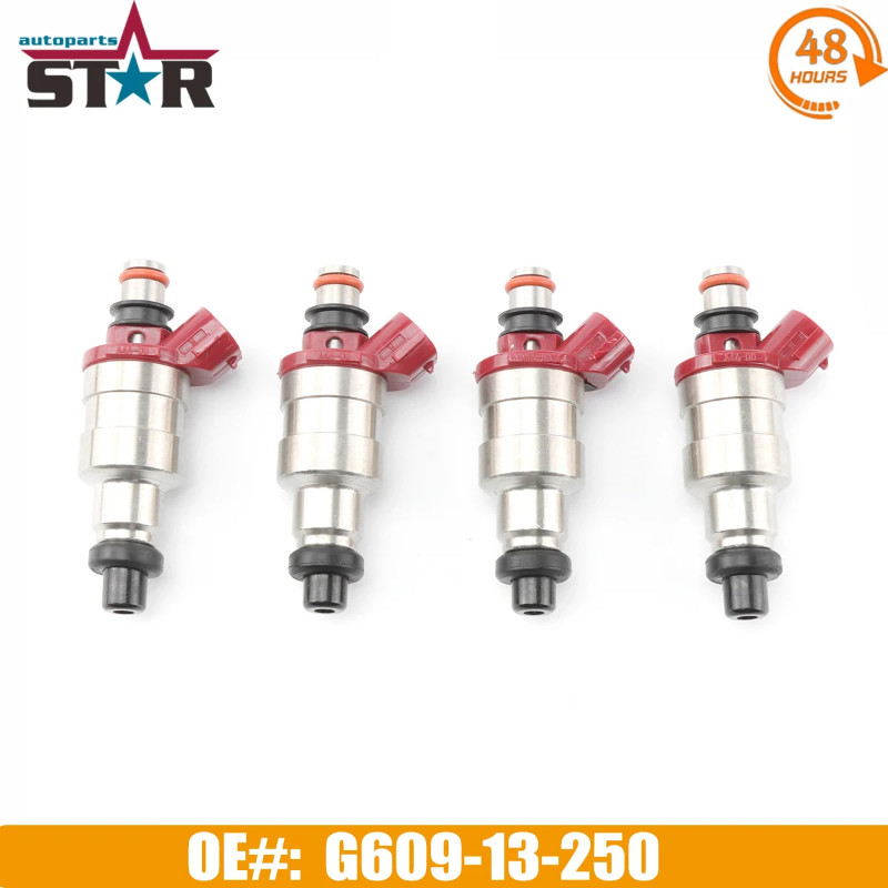 4x Fuel Injectors G609-13-250 G60913250 For Mazda B2600 BASE 1989-1989 B2600 LE-5 1990-1993 LX 1989
