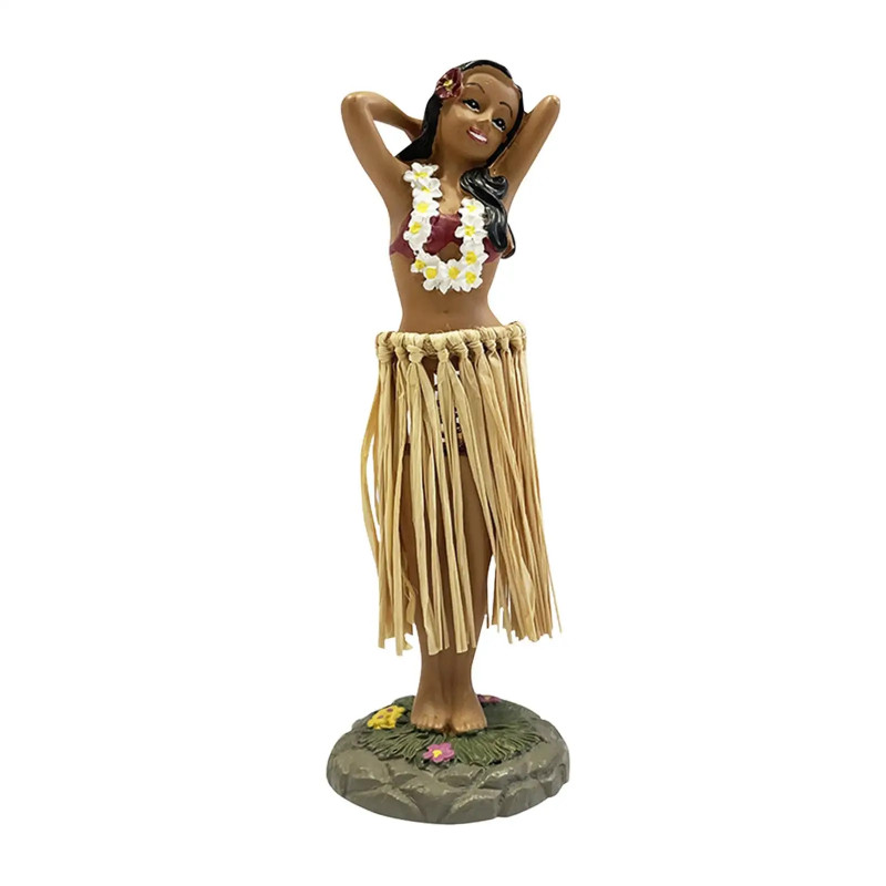 Dancing Girl Hawaiian Dashboard Doll Dancer Vintage Style Collection Figurines Dashboard Bobblehead