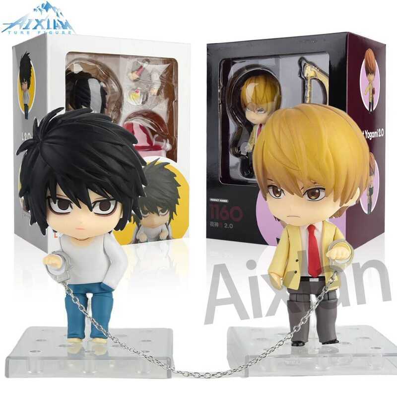C Aixlan#1160#1200 DEATH NOTE Figure Yagami Light Cute Edition 10Cm L·Lawliet PVC Action Figure Ami