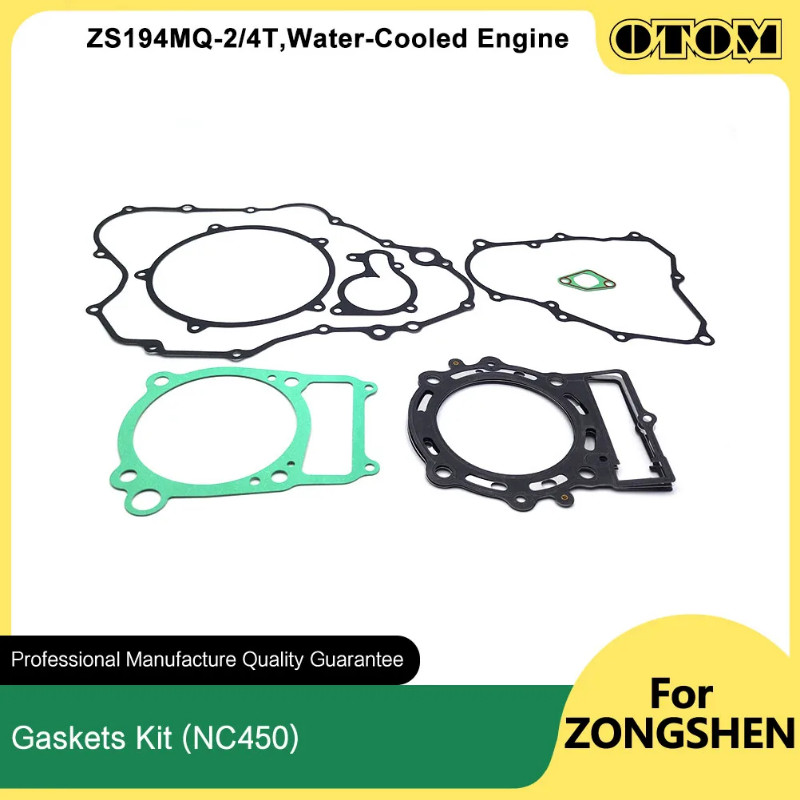 OTOM ZS194MQ-2 Motorcycle Complete Gaskets Kit Engine Full Machine Pad Seal For ZONGSHEN NC450 AVAN