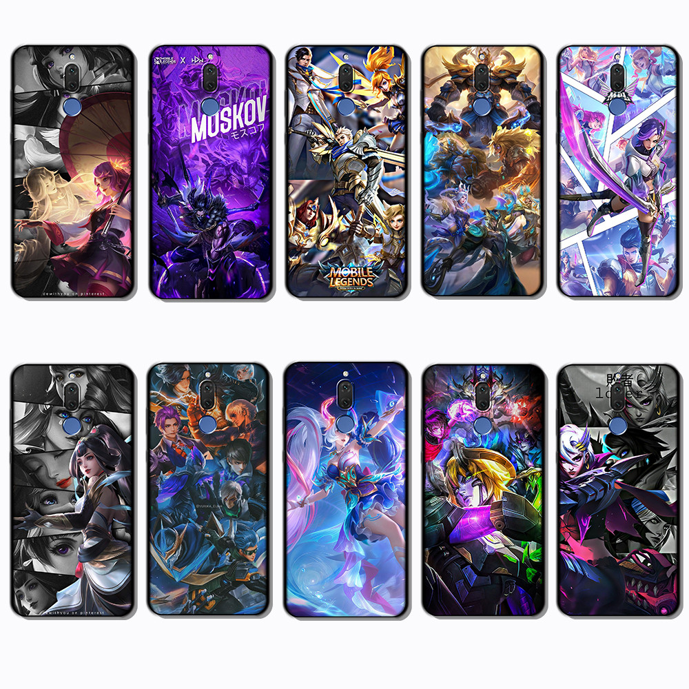 สําหรับ Huawei Nova 2 Lite 2i 3 3i 4E 5i 5T 7 SE 8i K15 MLBB กรอบสีดํายืดหยุ่น TPU Soft Case | กันรอ