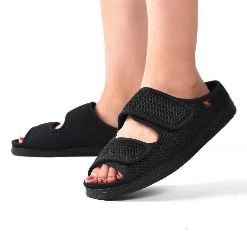 C Summer Comfortable Diabetes Shoes Thumb Instep Height Foot Code Middle-Aged Elderly Sandals Puffy
