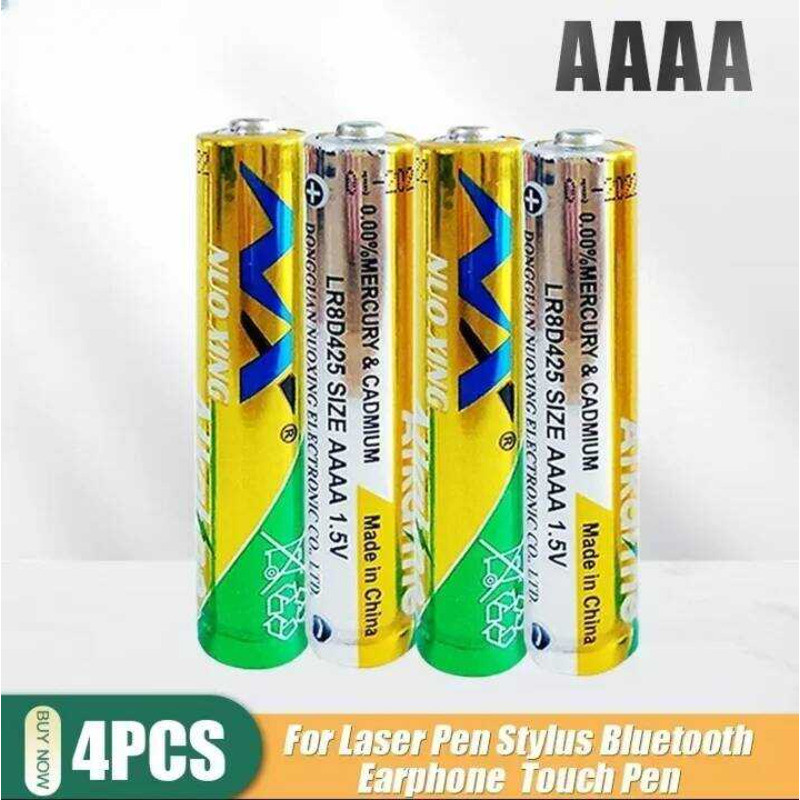 C 4Pcs AAAA E6 Lr61 Lr8d425 1.5V Alkae Battery For Stylus Laser Pen Touch Pen Bluetooth Earphone Cl