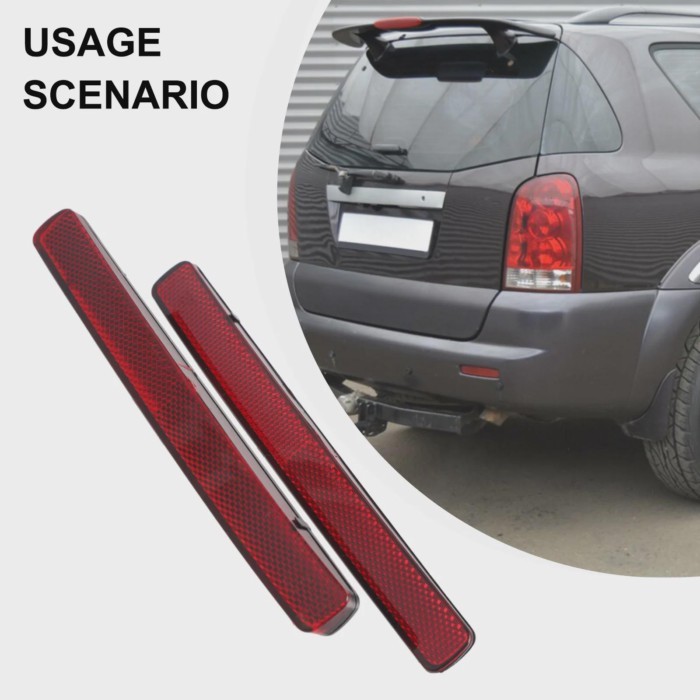 Car Flashing Left Right Rear Bumper Reflector For Ssangyong For KYRON 2007-11 For Rexton 2006 07 08
