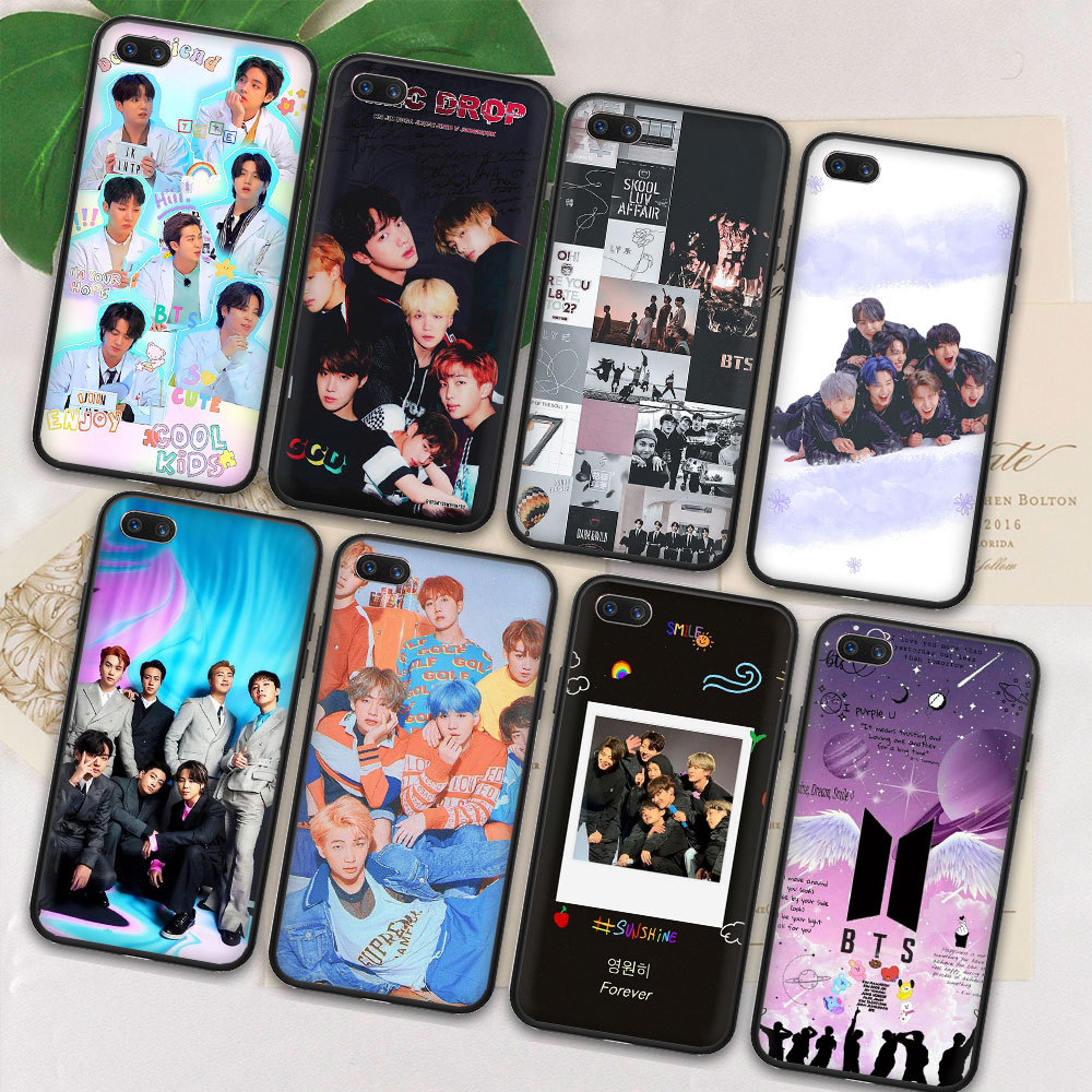 เคสโทรศัพท์สีดําแบบนุ่ม Samsung Galaxy S24 S24 FE S24Plus S24Ultra 7M7V BTS รูปแบบการพิมพ์ส่วนบุคคล