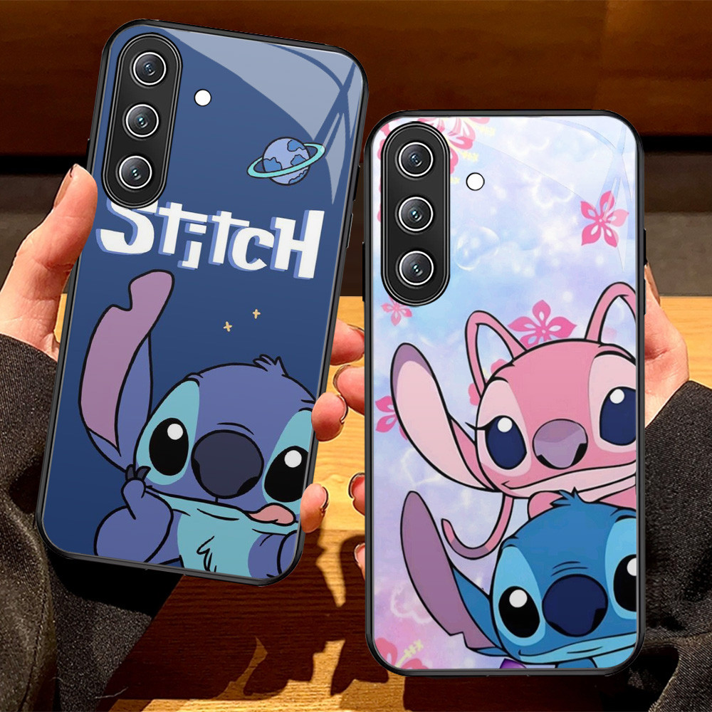 G-64 น่ารัก Stitch HD แก้วสําหรับ Samsung A54 หมายเหตุ 10 Plus ProA35 A25 A34 A55 M15 5G กรณี