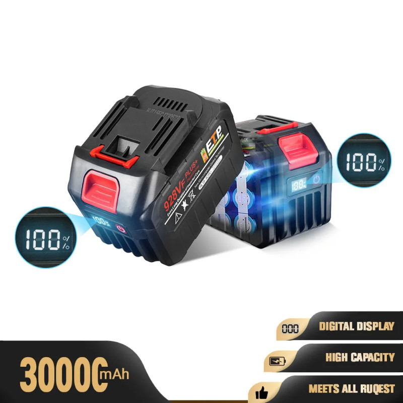 21V Upgraded 928VF 388VF Plus Rechargeable Li-lon Battery With LED Power Display For Makita 18V Ele