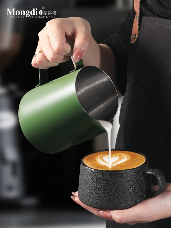 เครื่องชงกาแฟ Mongdio Latte Art Vat Latte Art ถ้วยกาแฟนม Vat นมโฟมถ้วยสแตนเลสอิตาเลี่ยน Latte Art ถ้