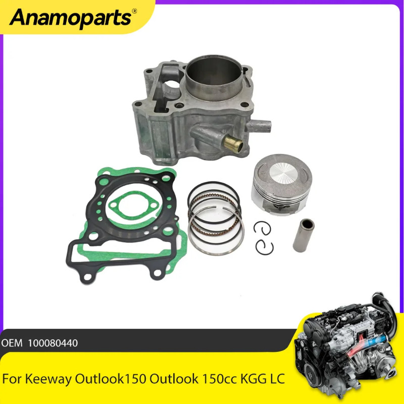 Motorcycle Engine Scooter Cylinder Kit 58mm Bore Fit For Keeway Outlook150 Outlook 150cc KGG LC QJ1
