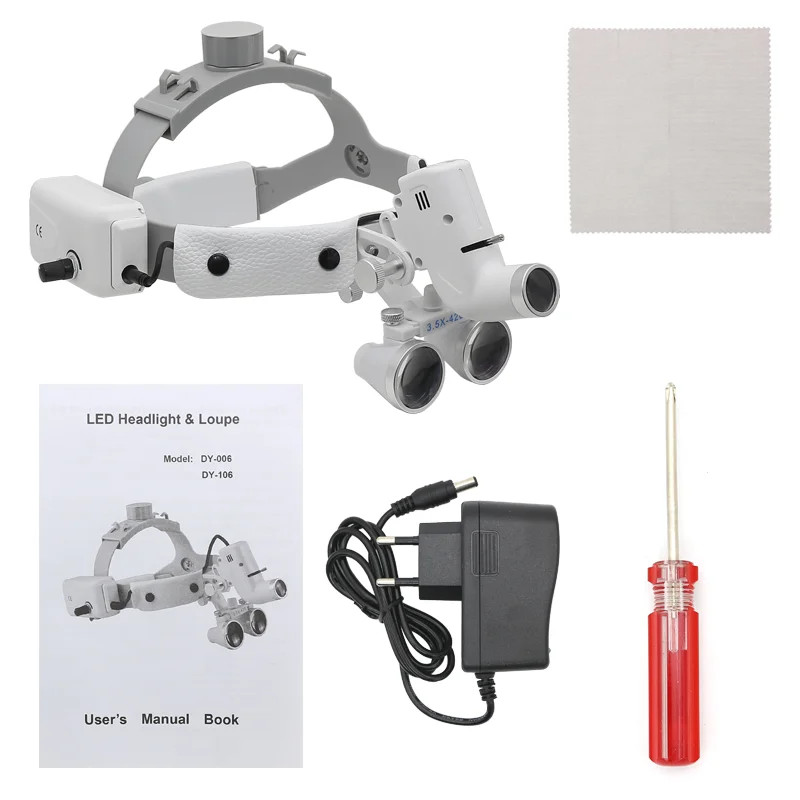 Surgical Loupes Binocular Headband 3.5X-420 Loupes With Headlights Surgery LED Head Lamp Medical Fr