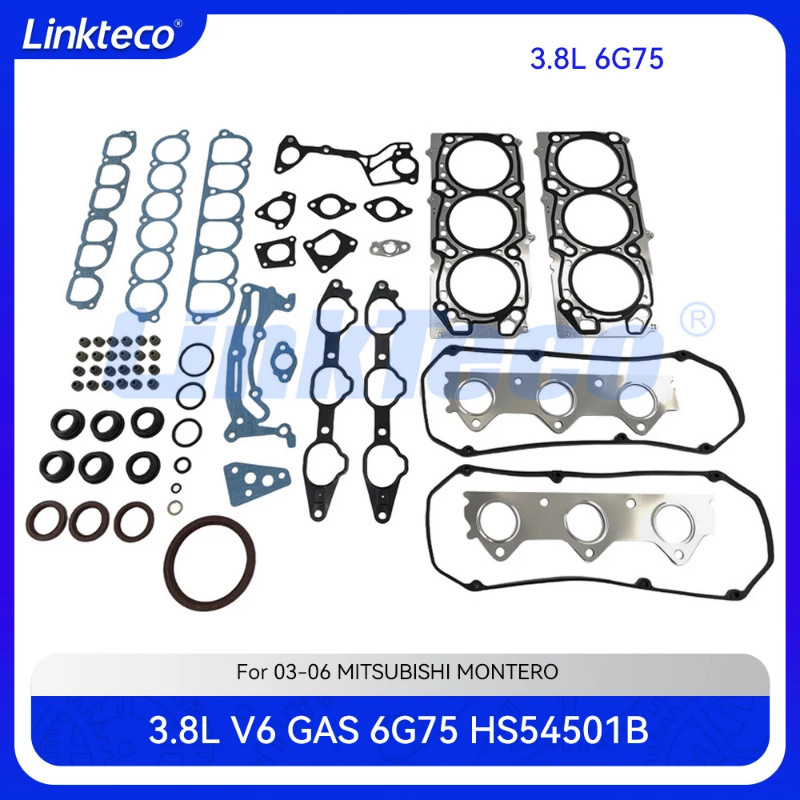 Engine Cylinder Head Full Gasket Set Fit 3.8 T L V6 GAS 6G75 For 03-06 MITSUBISHI MONTERO 3.8L SOHC