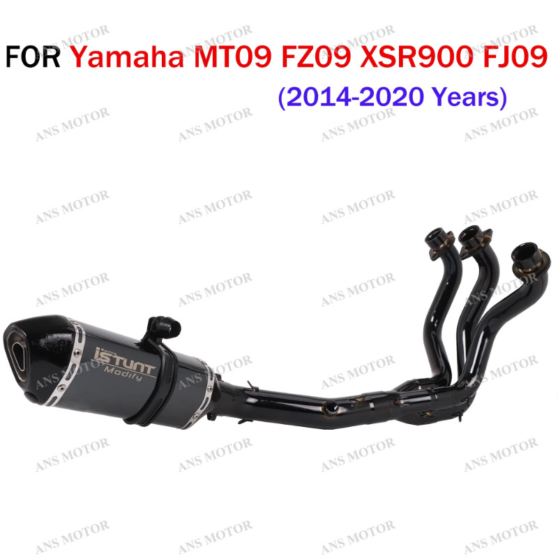 Slip on For Yamaha MT09 FZ09 XSR900 FJ09 Motorcycle Exhaust Full System Escape Exhaust Muffler