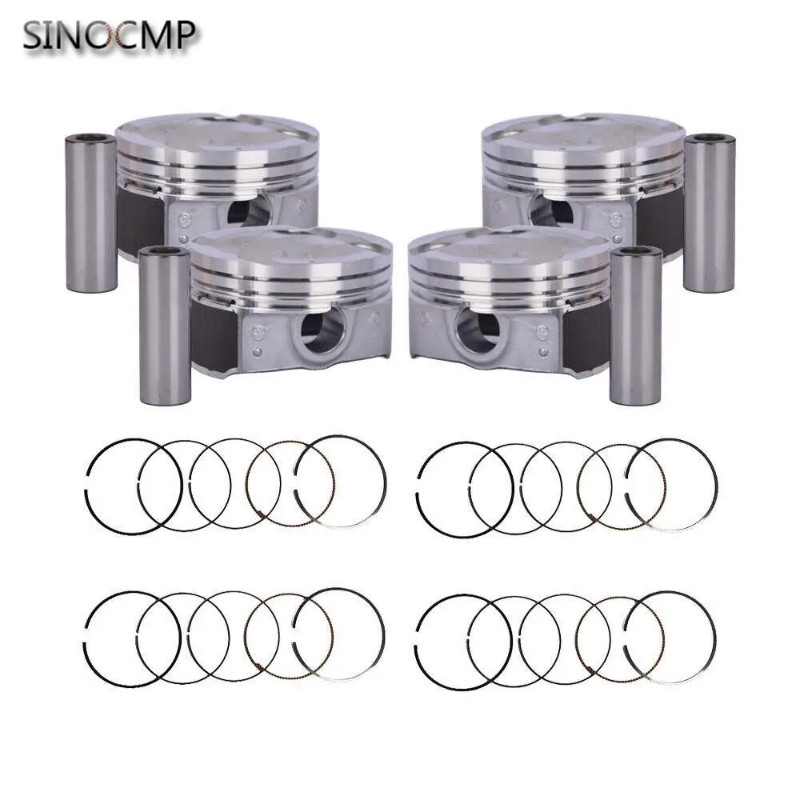 4pcs Piston & Rings kit 23041-2B600 23041-2B610 23041-2B620 23410-2B600 Fit For Hyundai Kia Accent