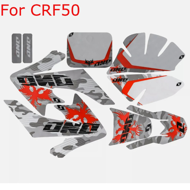 Dirt pit bike Plastic Decals Sticker Graphics for CRF50 XR50 SSR SDG 110cc 125cc Spare Parts