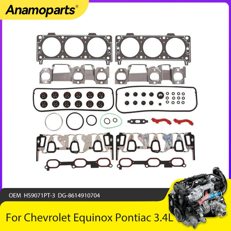 Engine Parts Cylinder Head Gasket Set Fit 3.4 L For 05-09 Chevrolet Equinox Pontiac Torrent 3.4L V6