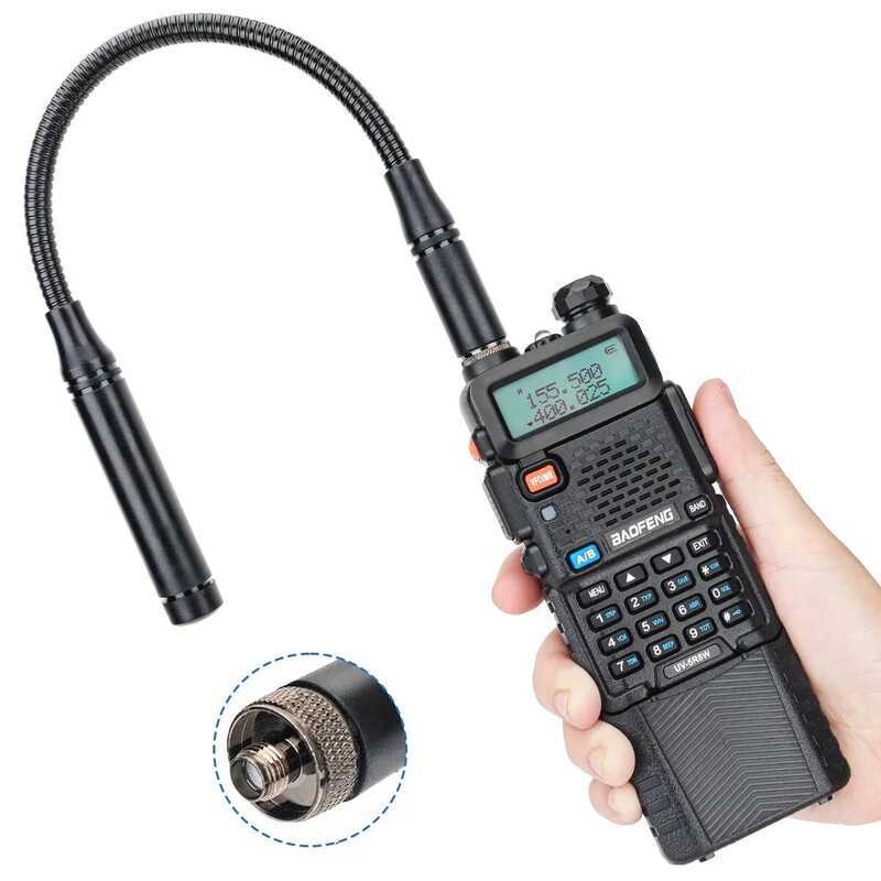 ▥ เสาอากาศ Uv-25 Sma สายเคเบิลหญิงแบบ Dual Band VHF UHF Goose Tube สำหรับ Uv-21 Uv-5R Pro