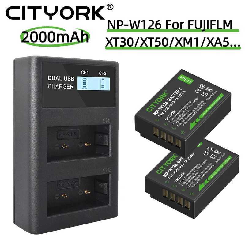 C CITYORK Np-W126 Battery 2000Mah For FUJIFLM Xt30 Xt50 Xt301 Xm5 Xt20 Xs10 X100v1 Xa5 Xt10 Xpro2 X
