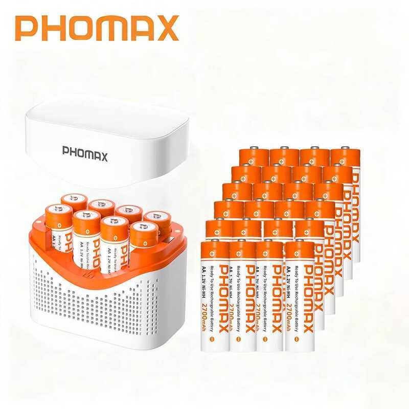 C OMAX 1.2V AA 2700Mah Ni-Mh Battery 8-Slot Smart Fast Battery Charger Rechargeable Batteries Remot