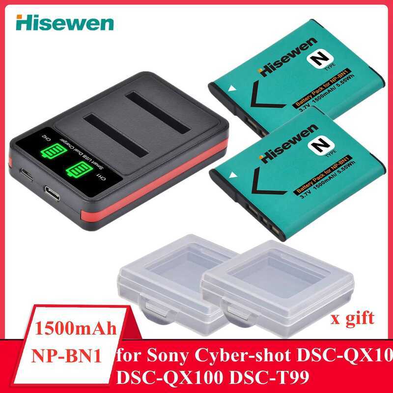 C 1500Mah NP Bn1 Battery+Charger Type C For Sony Cyber-Shot Dsc-Qx10 Dsc-Qx100 Dsc-T Dsc-T110 Dsc-T