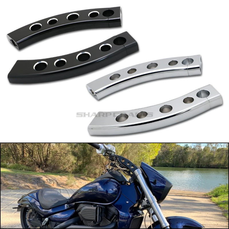 2X CNC Aluminum Motorcycle Pull-Back Handle Bar Risers Mount for Suzuki Boulevard M109R VZR1800 / I