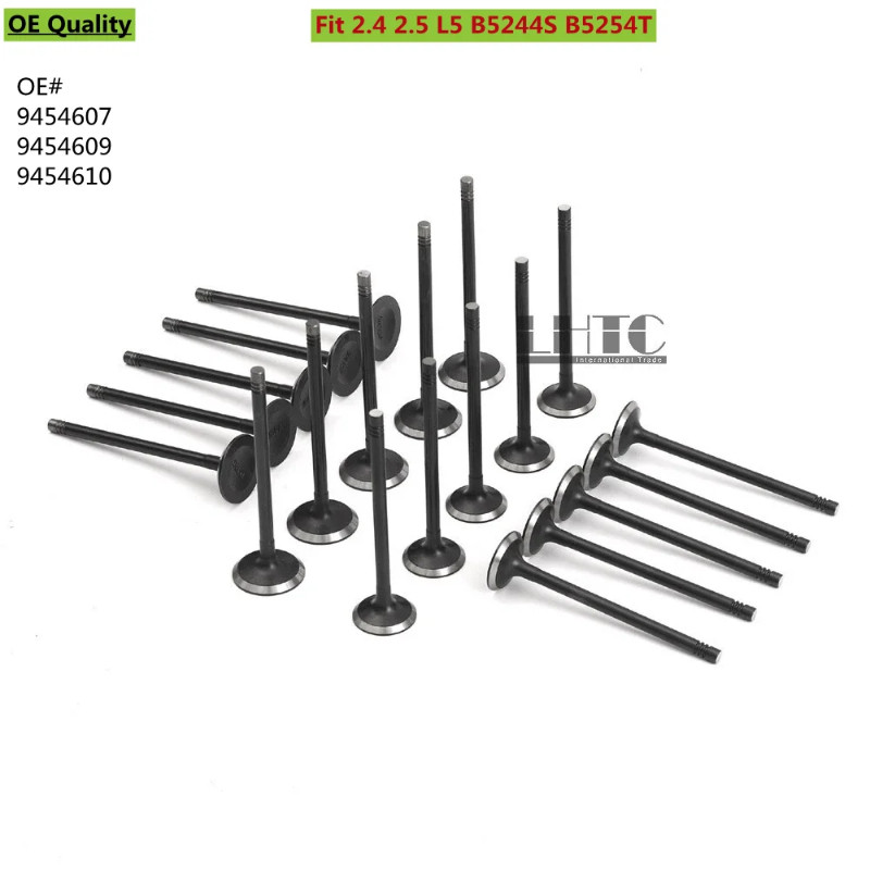 OE Quality 20pcs Intake Exhaust Valves for Volvo S40 S60 2.5L L5 T5 2.4 L5 S70 S80 Engine Valve 945