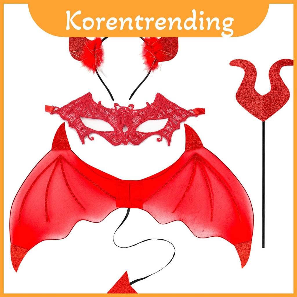 หน้ากากฮาโลวีน Horns Devil พร้อมการออกแบบ Diy สําหรับปาร์ตี้และคอสเพลย์แต่งตัว