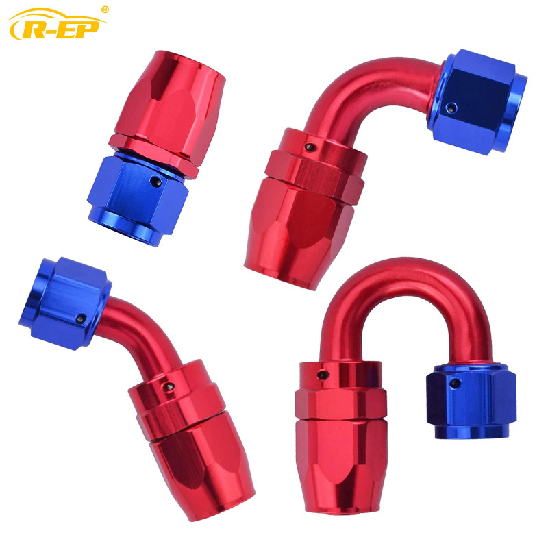 Car AN10 AN6 AN8 AN4 AN12 Swivel Hose End Fitting Adapter 0° 45° 90° 180° for Oil Cooler Kit Braide