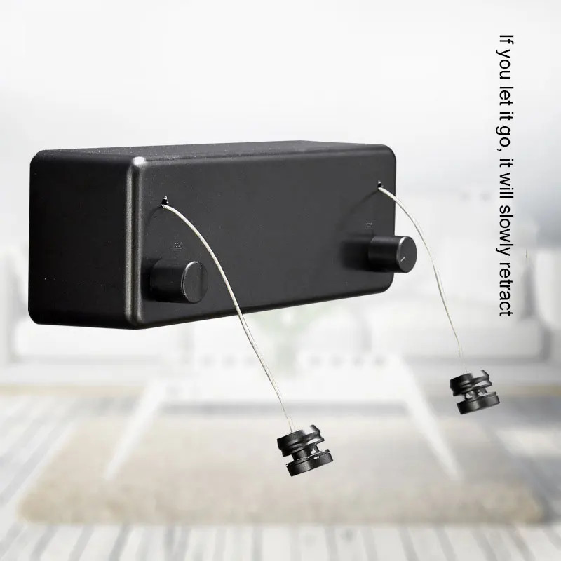 Telescopic Stainless Steel Wire Clothesline Drying Bathroom Invisible Clothes Rack 4.2m Double Rope