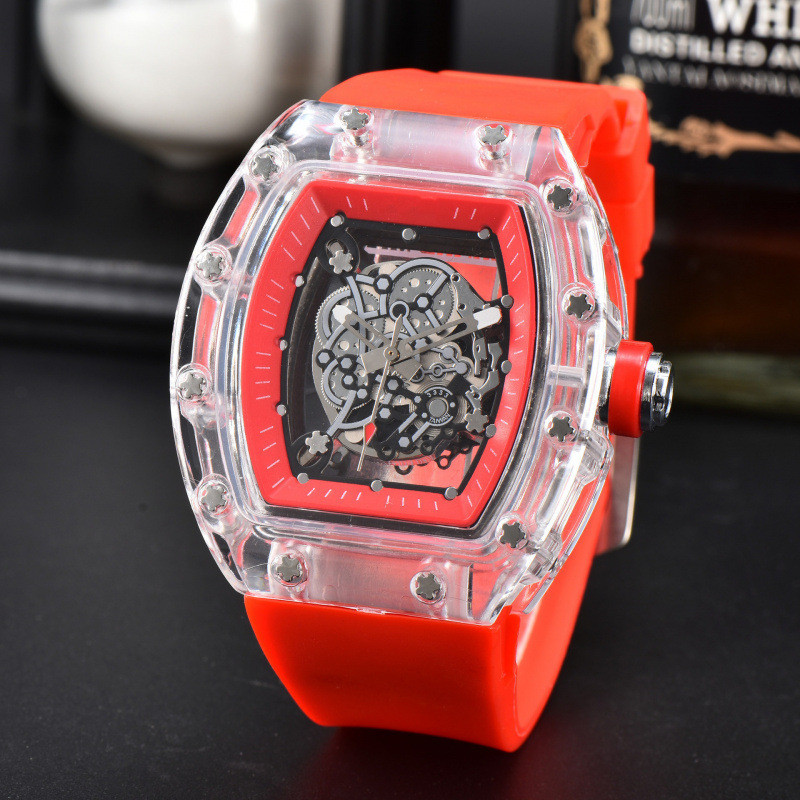 2026 แฟชั่นกีฬา One Piece Richard Crystal Transparent Multi-Calendar Quartz 1af