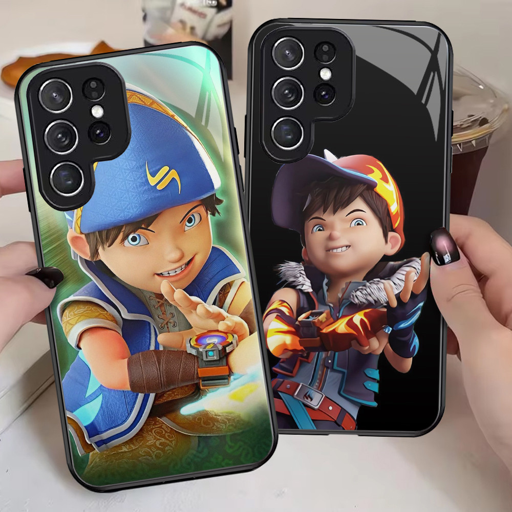 G-11 BoBoiBoy HD Glass Casing สําหรับ Samsung S24 S25 S21 Plus Ultra FE Case