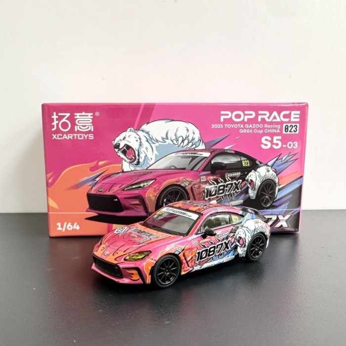 คลังสินค้าพร้อม 1: 64 Toyota GR86 1087X Zhang Zhanhe Racing รุ่น Tuoyi POPRACE จําลองรถรุ่น