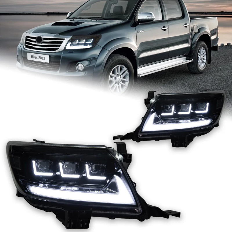AKD Car Styling Head Lamp for Toyota Hilux VIGO LED Headlight 2011-2014 Headlights Hilux DRL Turn S