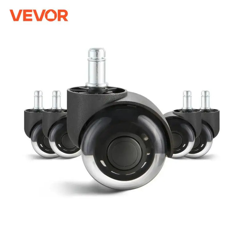 VEVOR 2/3 inch Set of 5 Office Chair Wheels Replacement Computer Gaming Desk Universal Caster for H